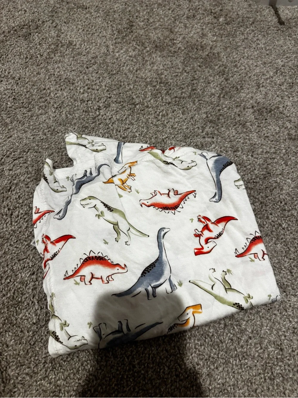 White Kids Dinosaur Print Cotton Underwear Cover
